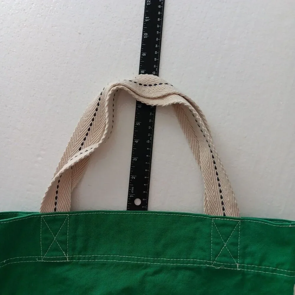 Polar Graphics Green Canvas Tote Vail Colorado Shopping Book Bag